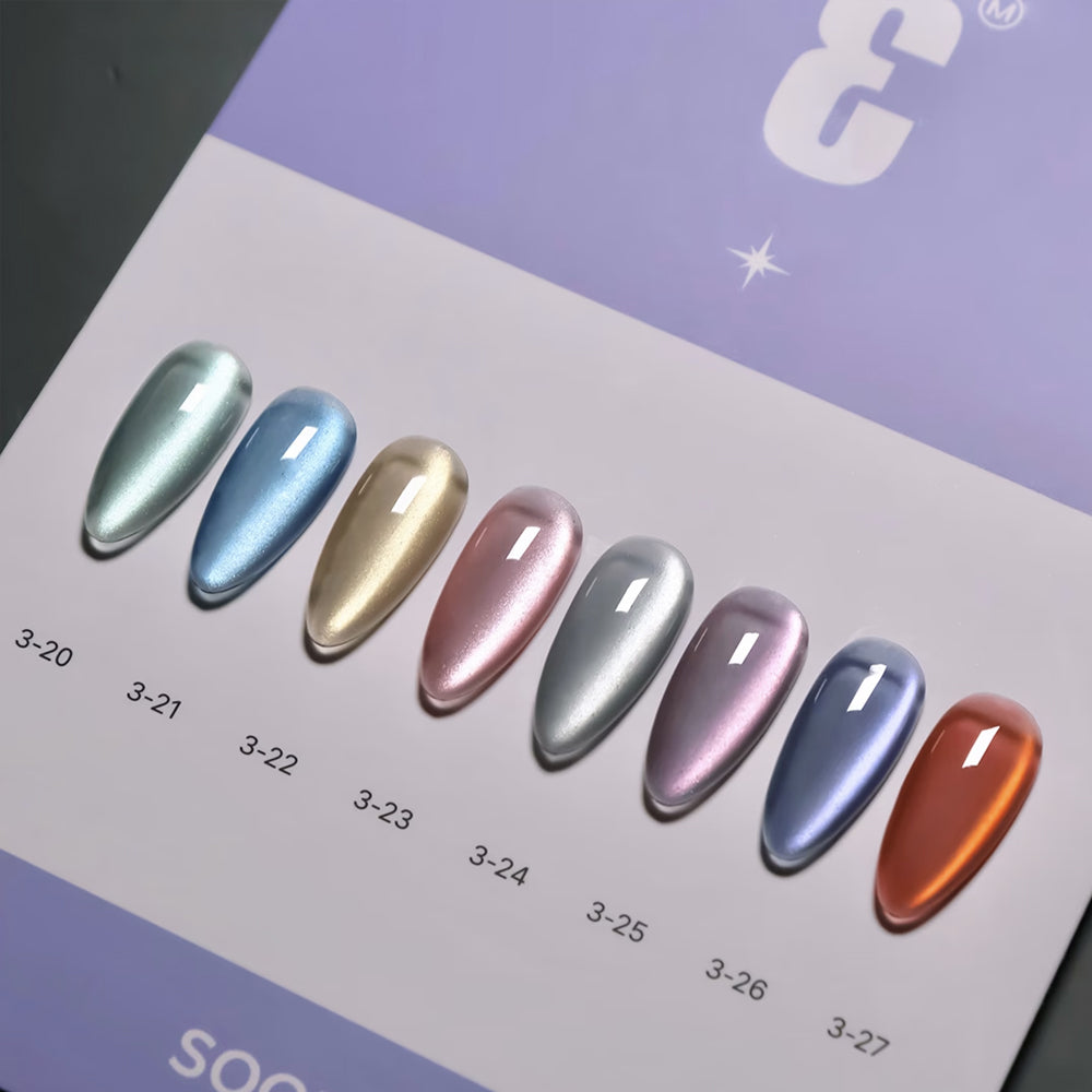 SOOZZA - 3 Magnetic Gel 8 Colors ( 20-27 )