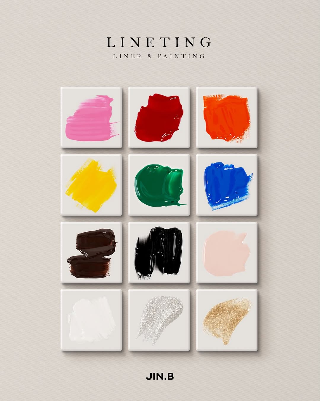 JIN.B - Liner & Painting Gel Collection 12 colors
