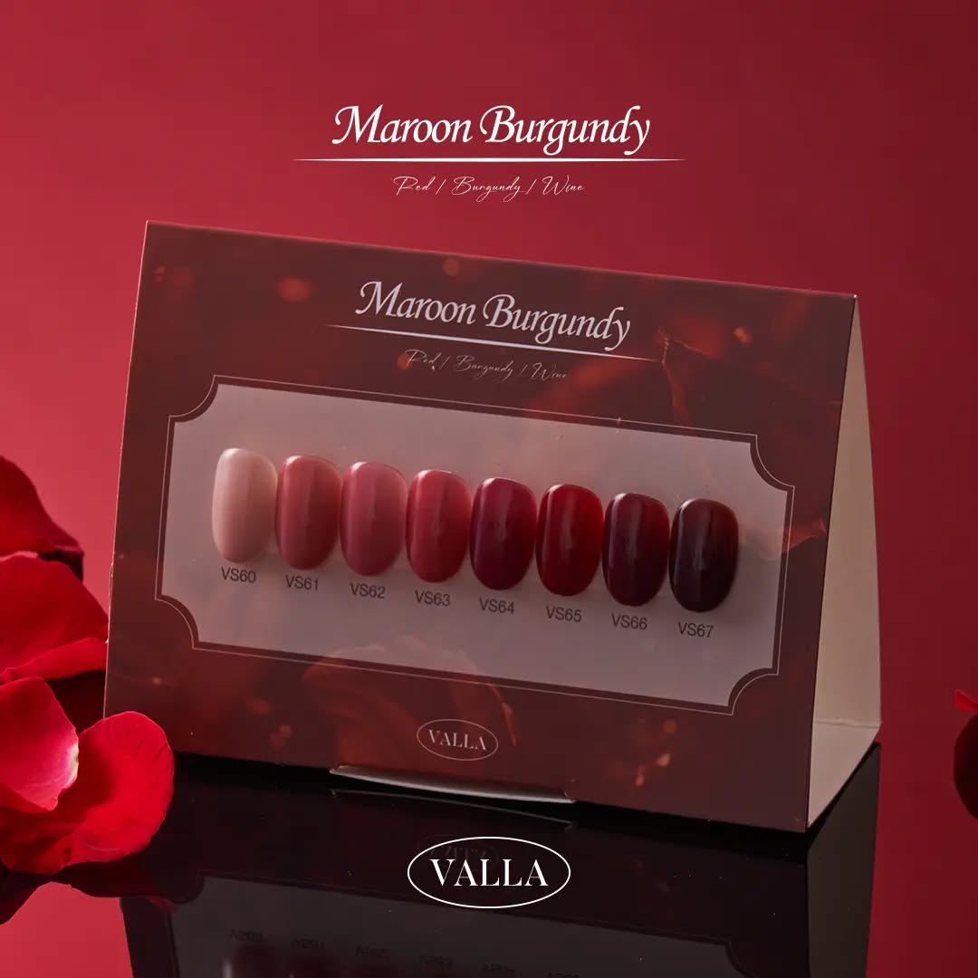 VALLA - MAROON BURGUNDY Collection 8 colors