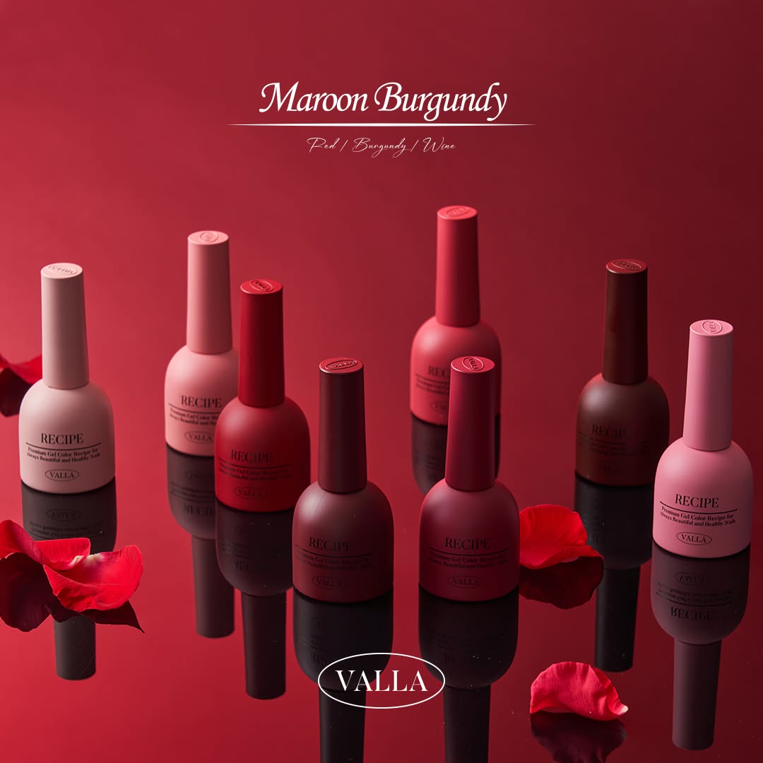 VALLA - MAROON BURGUNDY Collection 8 colors