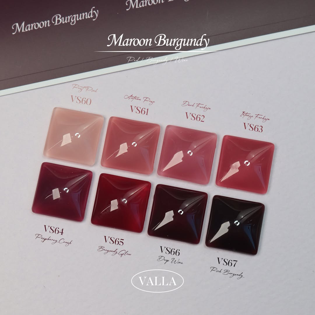 VALLA - MAROON BURGUNDY Collection 8 colors