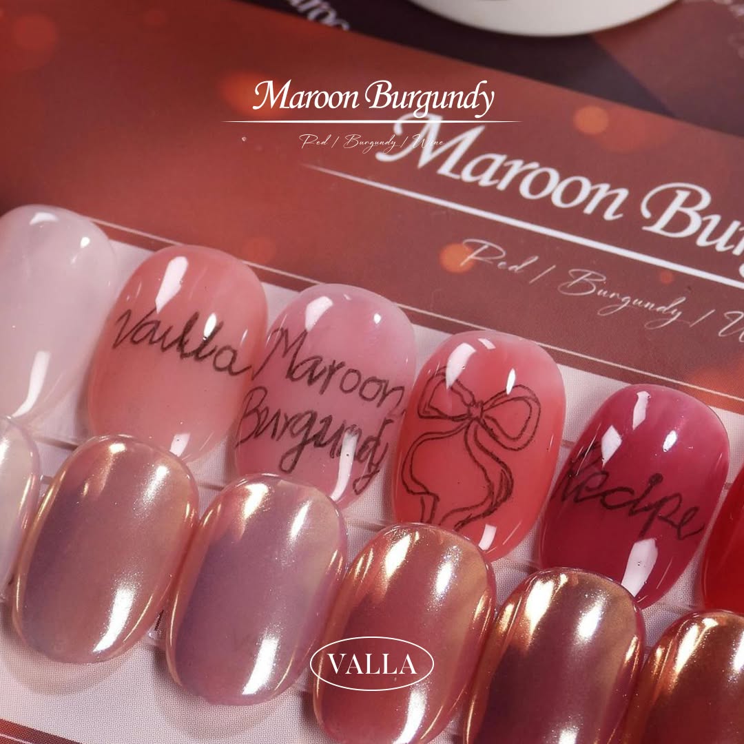 VALLA - MAROON BURGUNDY Collection 8 colors