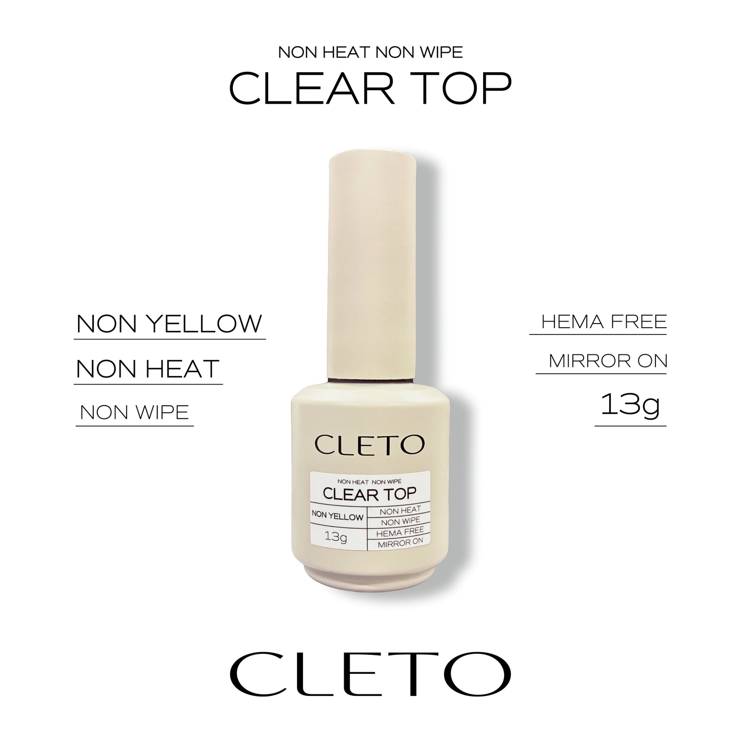 CLETO - NON HEAT NON WIPE CLEAR TOP