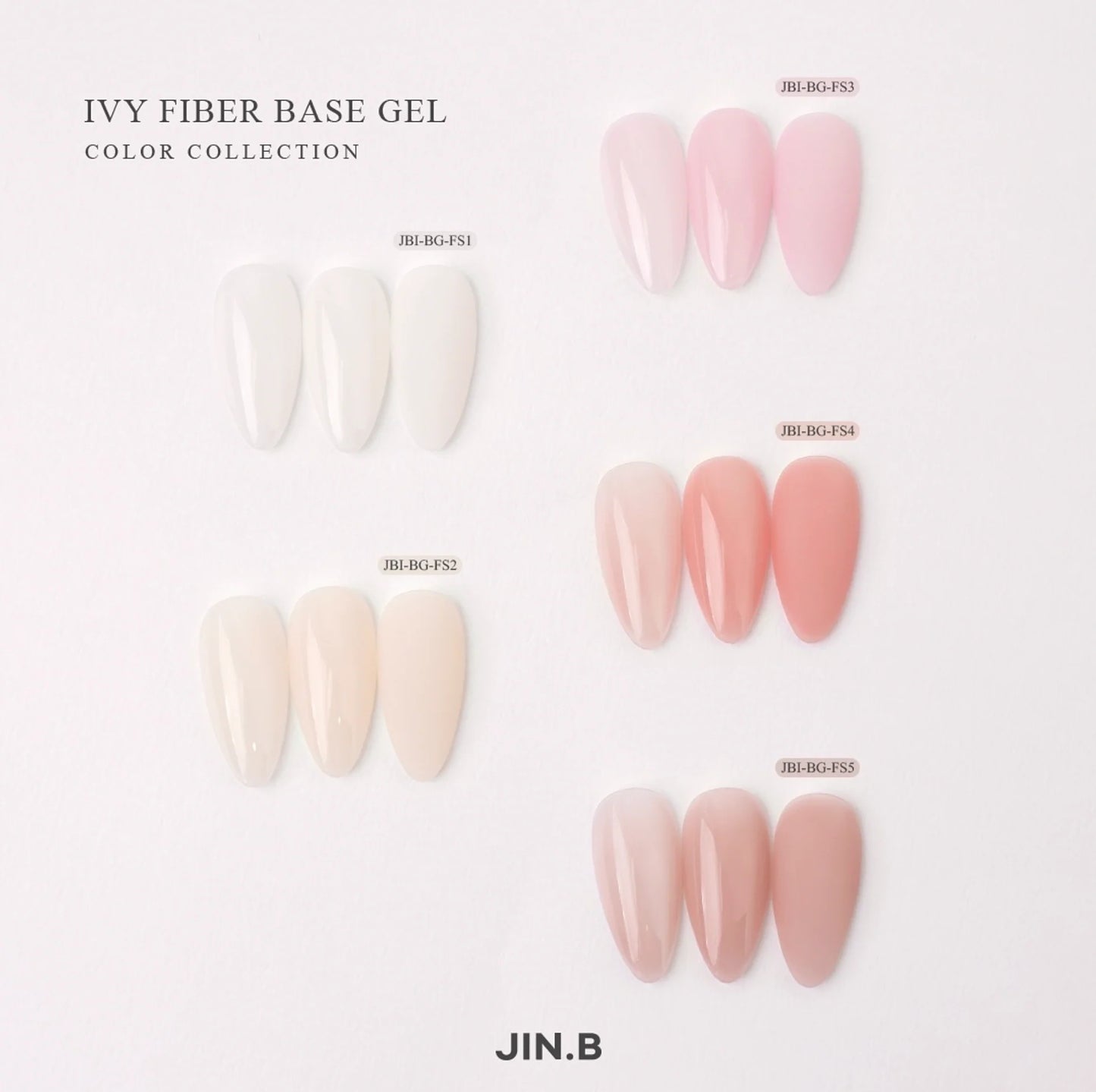 JIN.B - Ivy Fiber Base Gel 5 colors