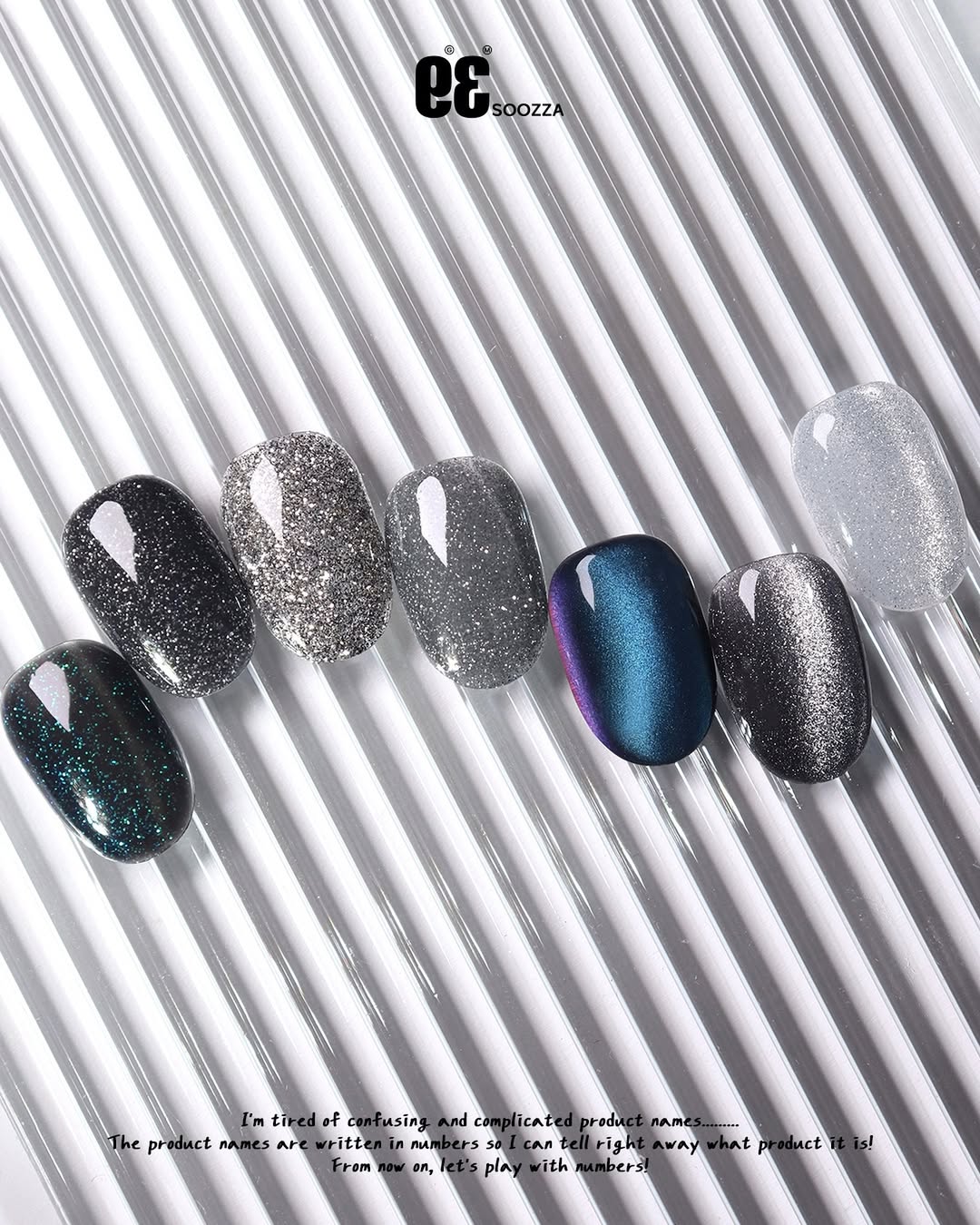 SOOZZA - Magnetic & Glitter Gel 7 Colors