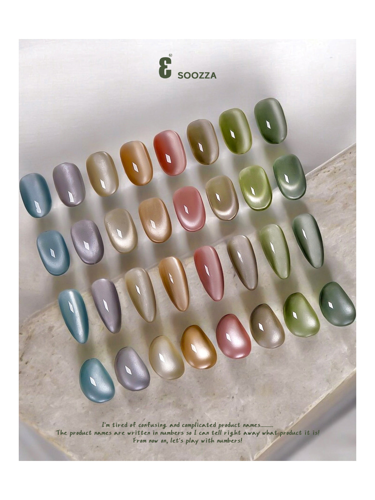 SOOZZA - 3 Magnetic Gel 8 Colors ( 01-08 )